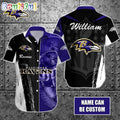 Personalized NFL Baltimore Ravens Hawaiian Shirt Special Half Tone Mascot Aloha Shirt