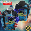 Personalized NFL Carolina Panthers Hoodie Baby Yoda Unisex Hoodie