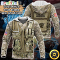 Personalized NFL Carolina Panthers Hoodie Camo Military Hoodie