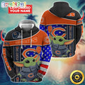 Personalized NFL Chicago Bears Hoodie Baby Yoda Unisex Hoodie
