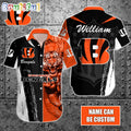 Personalized NFL Cincinnati Bengals Hawaiian Shirt Special Half Tone Mascot Aloha Shirt