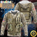 Personalized NFL Detroit Lions Hoodie Camo Military Hoodie
