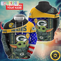 Personalized NFL Green Bay Packers Hoodie Baby Yoda Unisex Hoodie