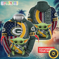 Personalized NFL Green Bay Packers Hoodie Baby Yoda Unisex Hoodie For Fans