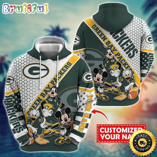 Personalized NFL Green Bay Packers Hoodie Character Cartoon Movie Unisex Hoodie