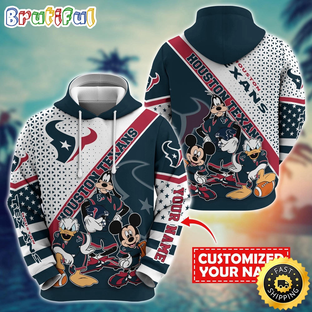Personalized NFL Houston Texans Hoodie Character Cartoon Movie Unisex Hoodie