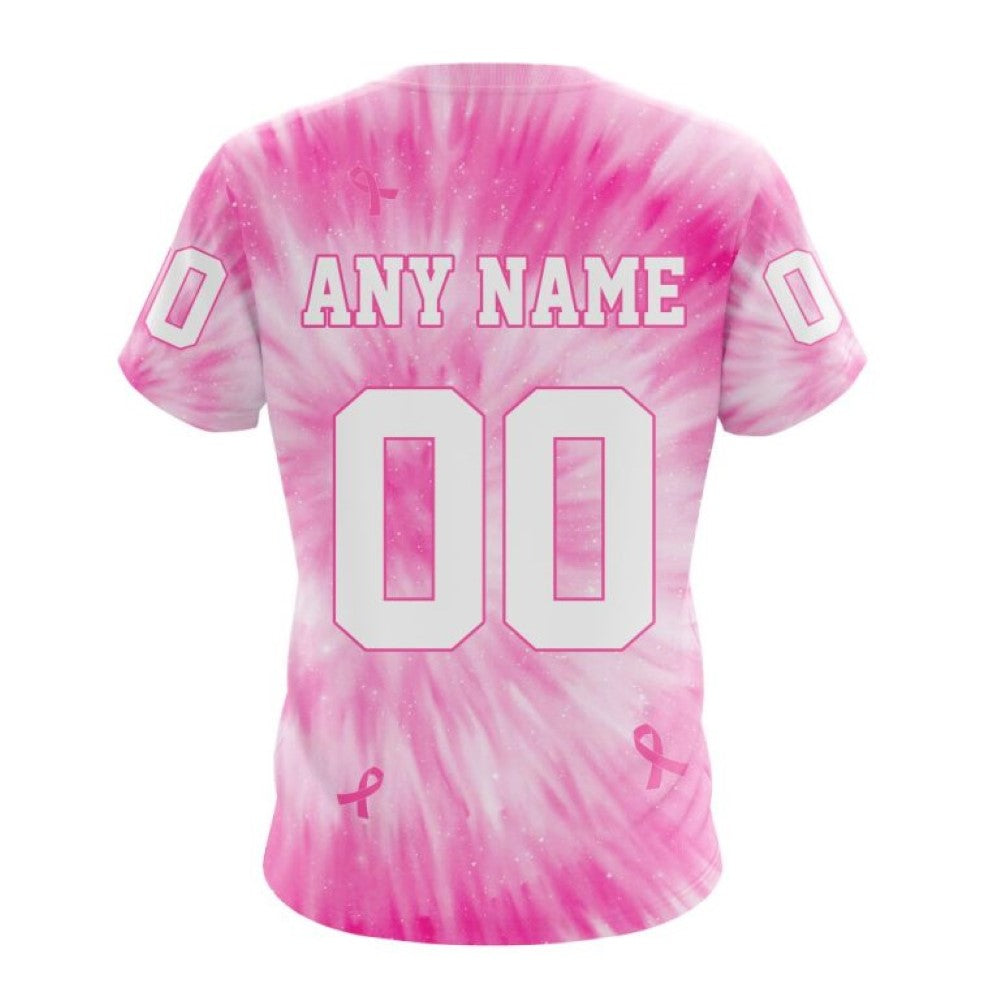 Personalized NFL Indianapolis Colts All Over Print 3D T Shirt Special Pink Tie-Dye Unisex Tshirt