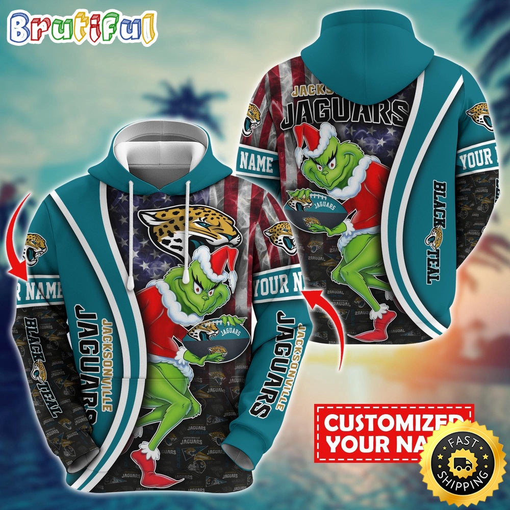 Personalized NFL Jacksonville Jaguars Hoodie Grinch Unisex Hoodie