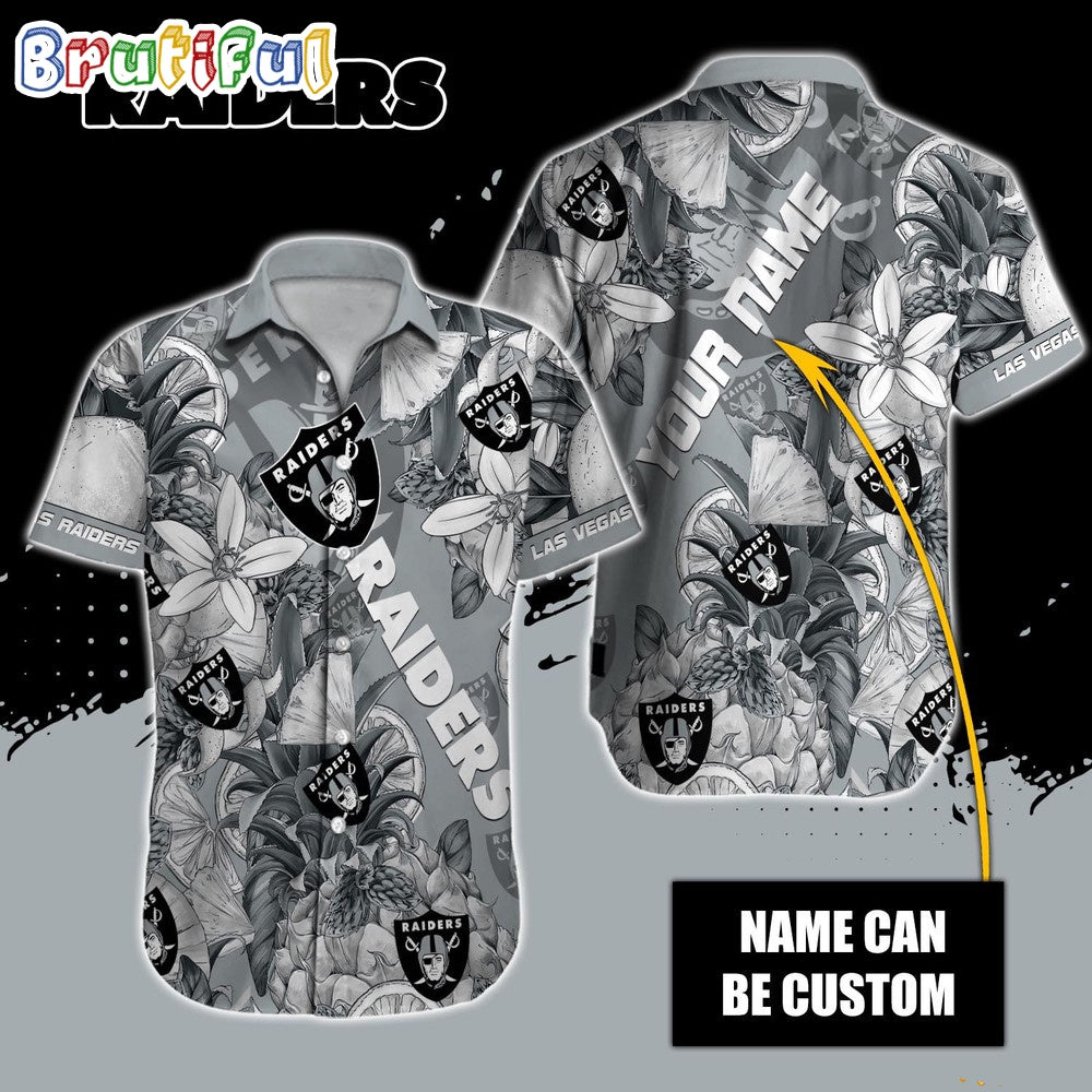 Personalized NFL Las Vegas Raiders Hawaiian Shirt Special Tropical Fruit Aloha Shirt