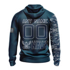 Personalized NFL Los Angeles Chargers Hoodie Special Navy Camo Veteran Design 3D Hoodie Unisex Hoodie