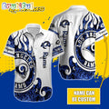 Personalized NFL Los Angeles Rams Hawaiian Shirt Special Realtree Hunting Design Aloha Shirt