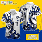 Personalized NFL Los Angeles Rams Hawaiian Shirt Special Realtree Hunting Design Aloha Shirt