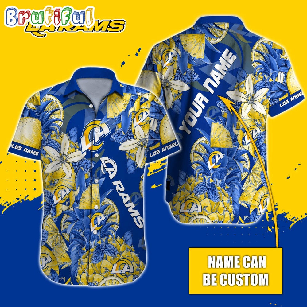 Personalized NFL Los Angeles Rams Hawaiian Shirt Special Tropical Fruit Aloha Shirt