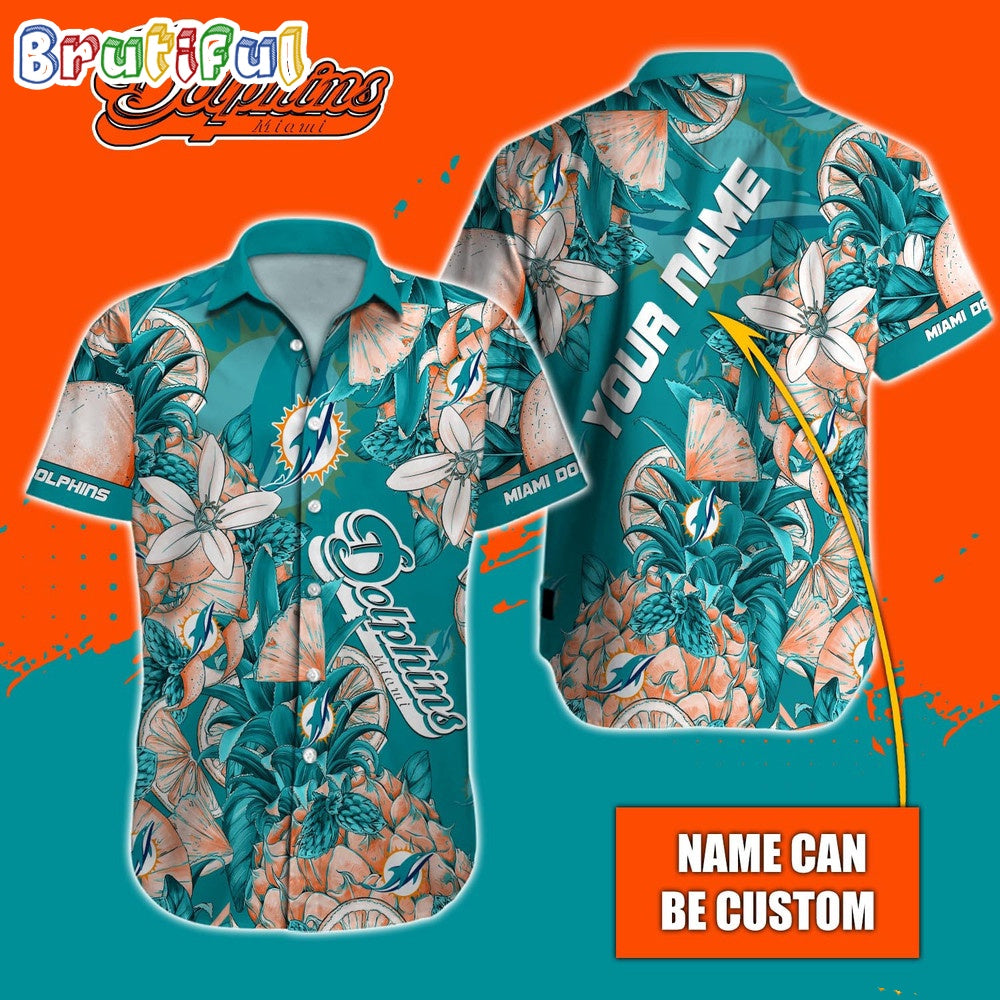 Personalized NFL Miami Dolphins Hawaiian Shirt Special Tropical Fruit Aloha Shirt