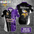 Personalized NFL Minnesota Vikings Hawaiian Shirt Special Half Tone Mascot Aloha Shirt