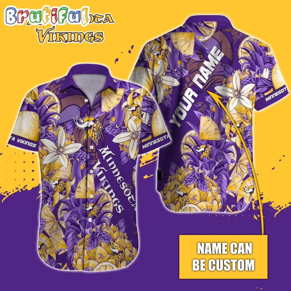 Personalized NFL Minnesota Vikings Hawaiian Shirt Special Tropical Fruit Aloha Shirt
