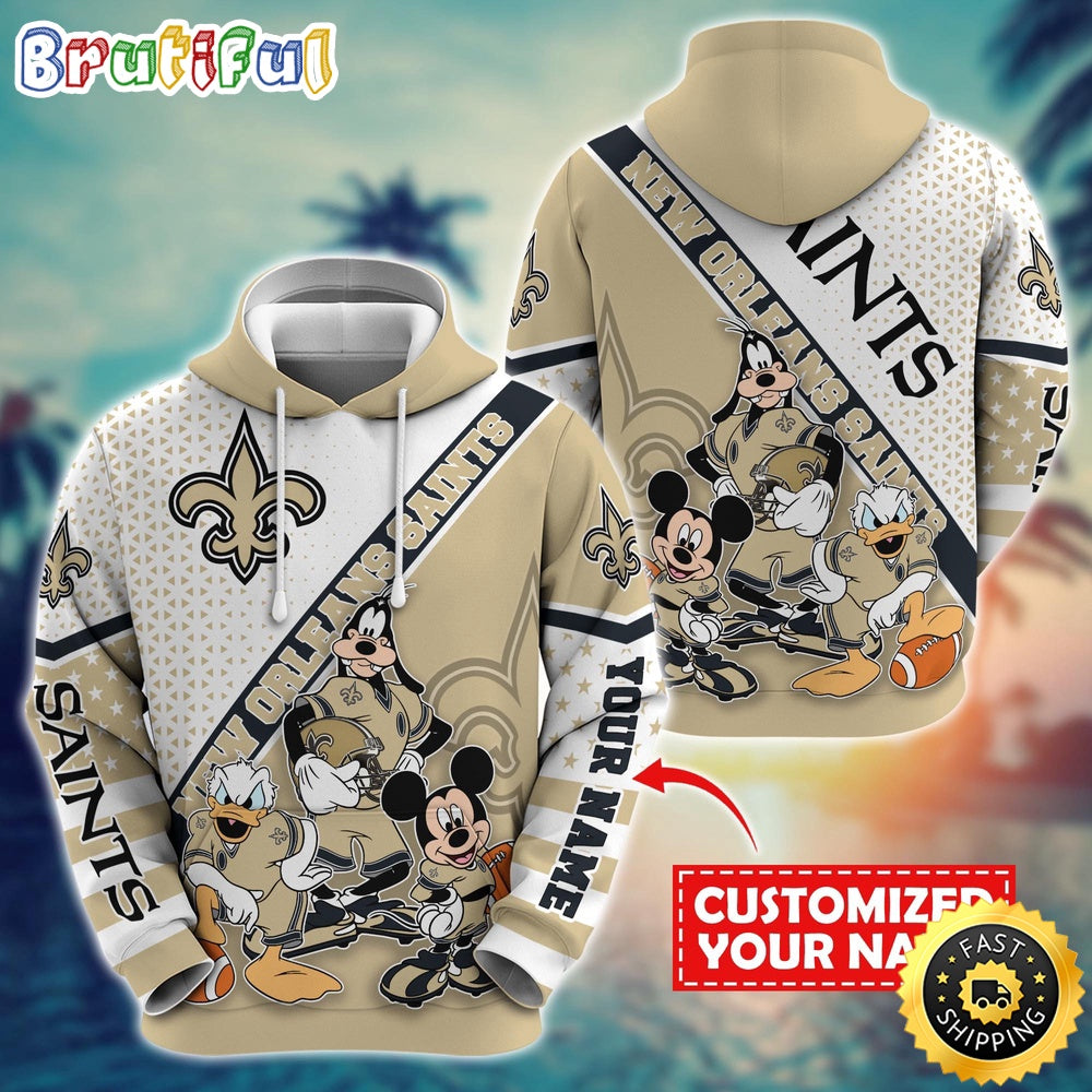 Personalized NFL New Orleans Saints Hoodie Character Cartoon Movie Unisex Hoodie