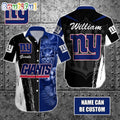 Personalized NFL New York Giants Hawaiian Shirt Special Half Tone Mascot Aloha Shirt