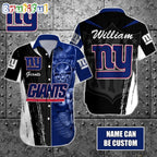Personalized NFL New York Giants Hawaiian Shirt Special Half Tone Mascot Aloha Shirt