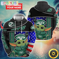 Personalized NFL New York Jets Hoodie Baby Yoda Unisex Hoodie