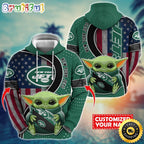 Personalized NFL New York Jets Hoodie Baby Yoda Unisex Hoodie For Fans