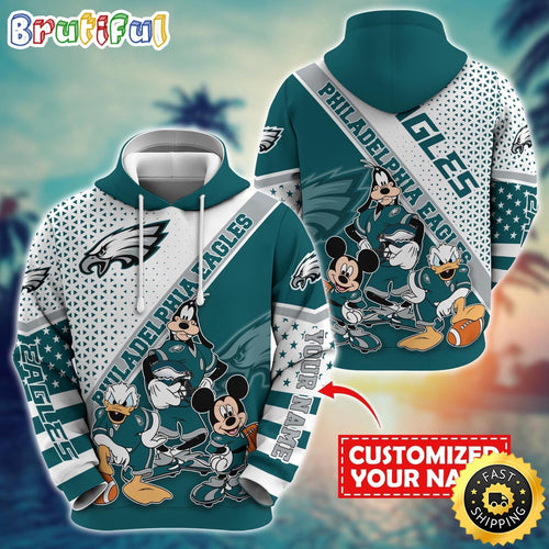 Personalized NFL Philadelphia Eagles Hoodie Character Cartoon Movie Unisex Hoodie