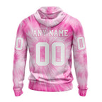 Personalized NFL Pittsburgh Steelers All Over Print Zip Hoodie 3D Special Pink Tie-Dye Unisex Hoodie