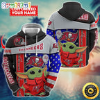 Personalized NFL Tampa Bay Buccaneers Hoodie Baby Yoda Unisex Hoodie