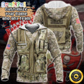 Personalized NFL Tampa Bay Buccaneers Hoodie Camo Military Hoodie