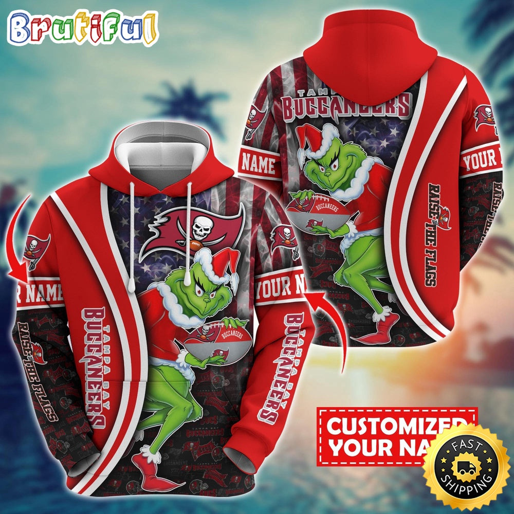Personalized NFL Tampa Bay Buccaneers Hoodie Grinch Unisex Hoodie