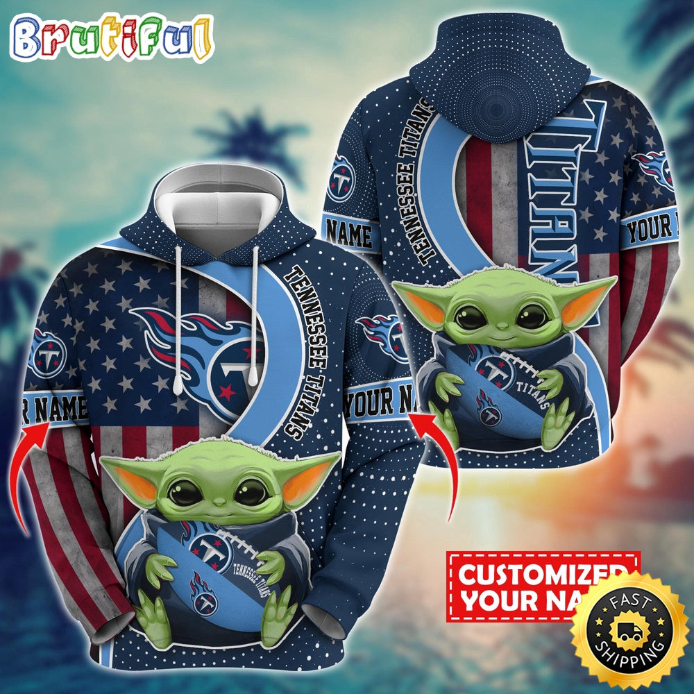 Personalized NFL Tennessee Titans Hoodie Baby Yoda Unisex Hoodie For Fans