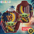 Personalized NFL Washington Commanders Hoodie Baby Yoda Unisex Hoodie For Fans