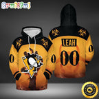 Personalized NHL Pittsburgh Penguins All Over Print 3D Hoodie Special Zombie Design For Halloween