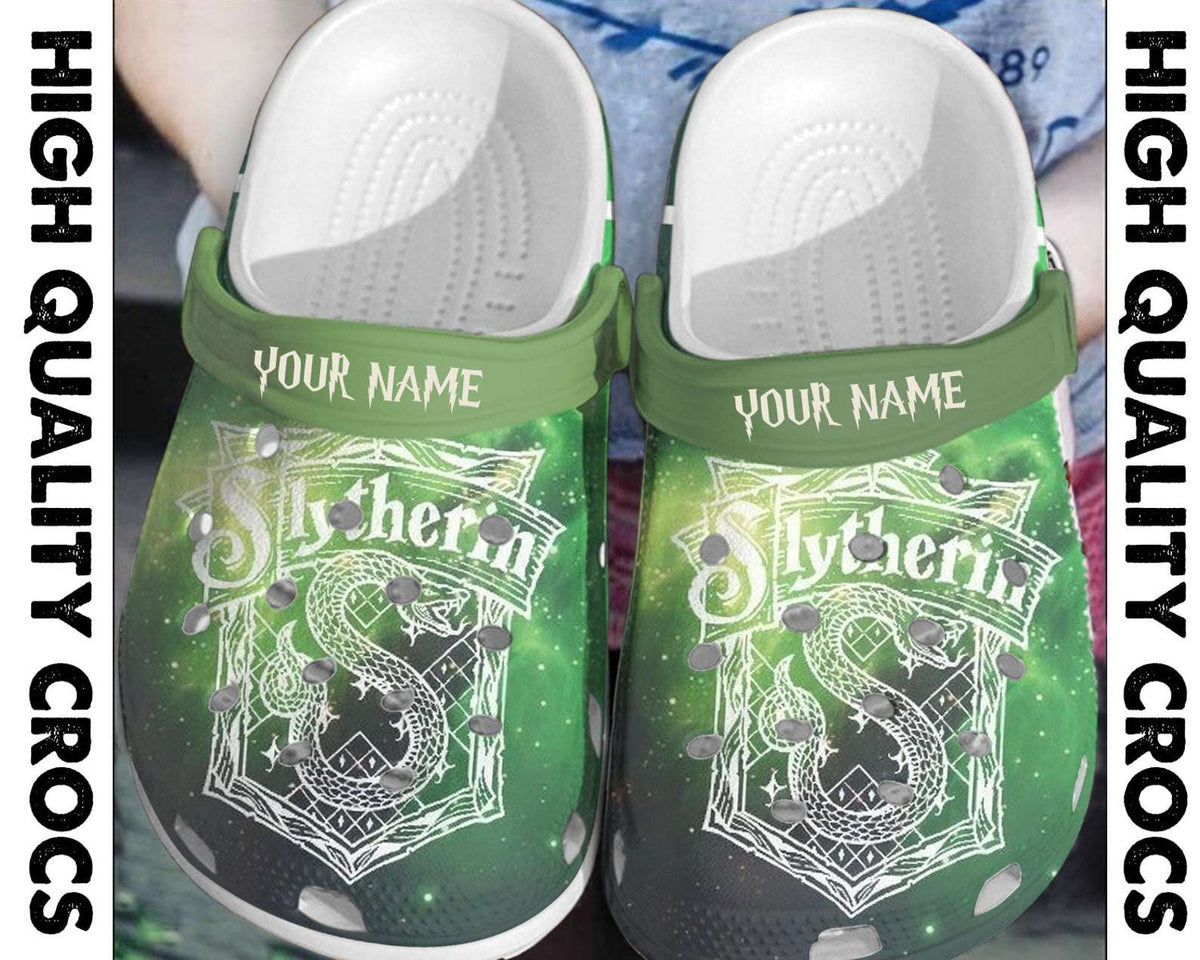 Personalized Official Slytherin Logo Snake Harry Potter Crocs