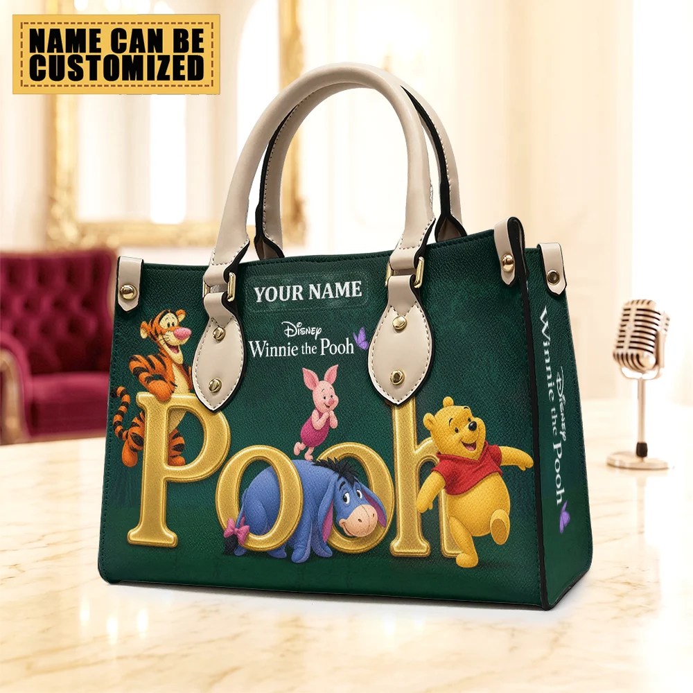 Personalized Winnie-the-Pooh Leather HandBag – TMTHU10103