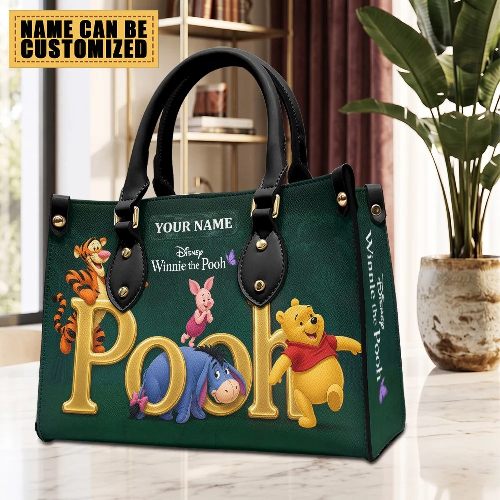 Personalized Winnie-the-Pooh Leather HandBag – TMTHU10103