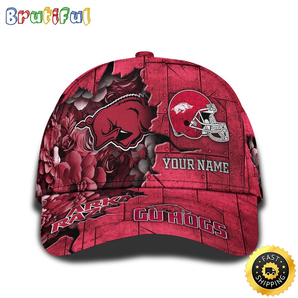 Personalized NCAA Arkansas Razorbacks All Over Print BaseBall Cap Show Your Pride