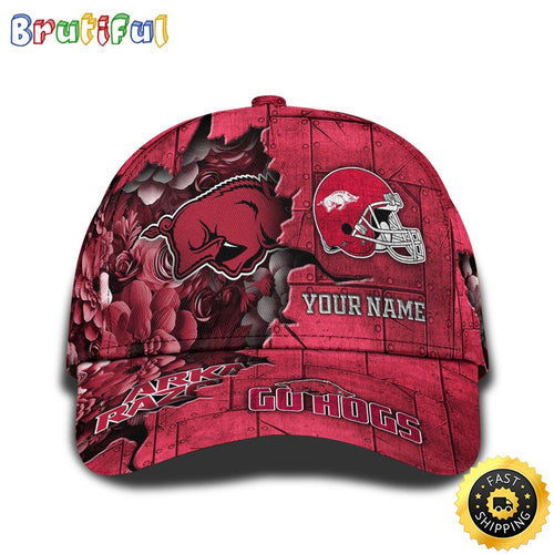 Personalized NCAA Arkansas Razorbacks All Over Print BaseBall Cap Show Your Pride