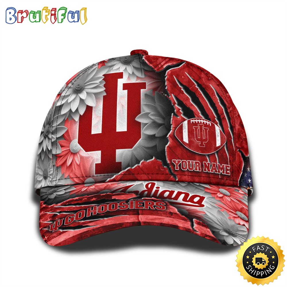 Personalized NCAA Indiana Hoosiers All Over Print BaseBall Cap The Perfect Way To Rep Your Team