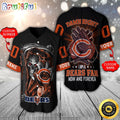 Personalized NFL Chicago Bears Baseball Jersey Skull Damn Right