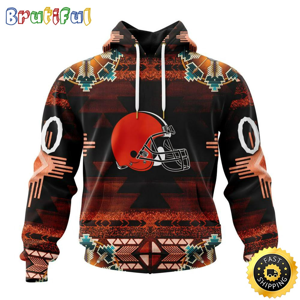 Personalized NFL Cleveland Browns Hoodie Special Native Costume Design 3D Hoodie Unisex Hoodie
