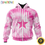 Personalized NFL Dallas Cowboys All Over Print Zip Hoodie 3D Special Pink Tie-Dye Unisex Hoodie