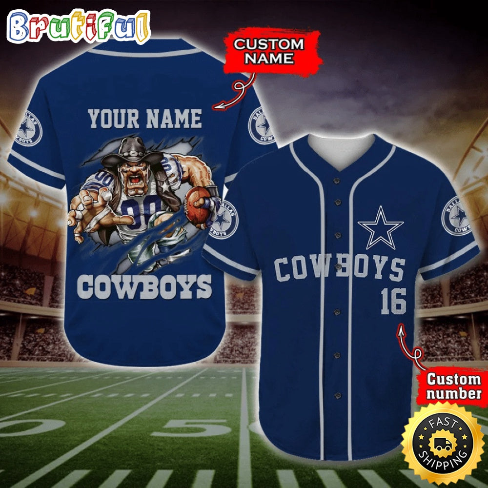 Personalized NFL Dallas Cowboys Baseball Jersey Timeless Sportswear