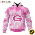 Personalized NFL Green Bay Packers All Over Print 3D Hoodie Special Pink Tie-Dye Unisex Hoodie