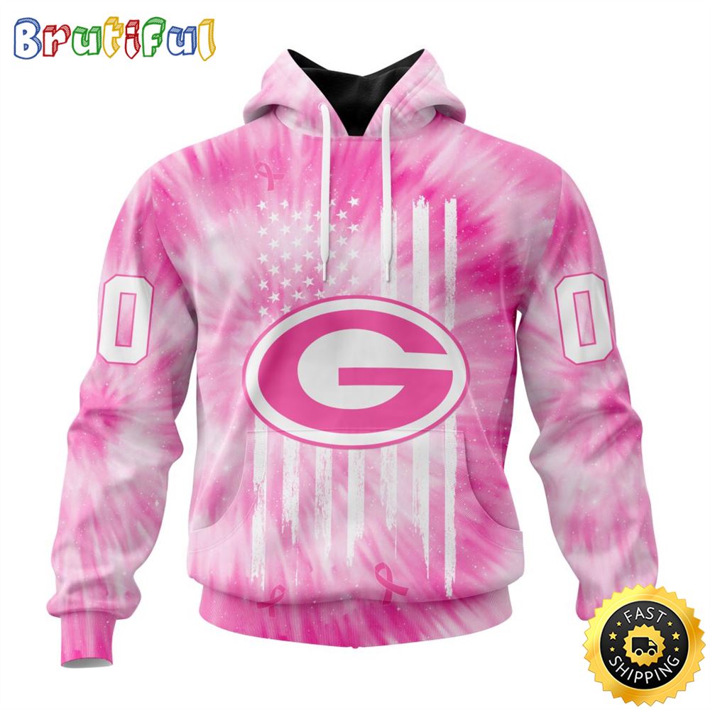 Personalized NFL Green Bay Packers All Over Print 3D Hoodie Special Pink Tie-Dye Unisex Hoodie