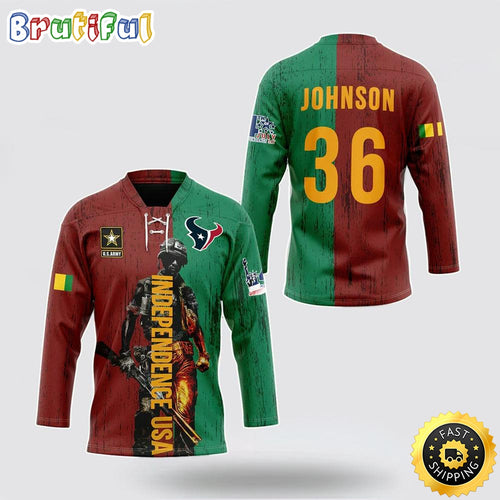 Personalized NFL Houston Texans Hockey Jersey Vietnam Veterans Day Nfl Hockey Jersey For Fans