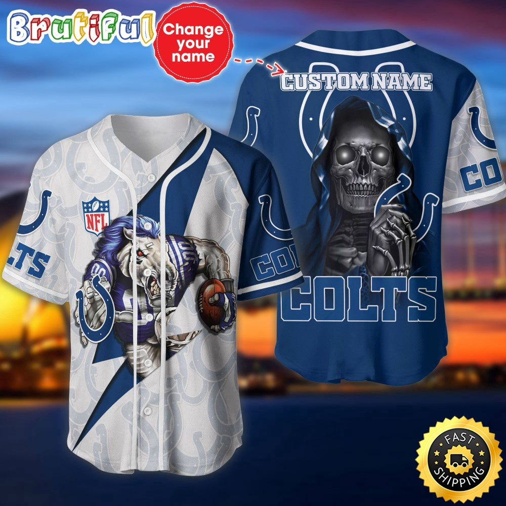 Personalized NFL Indianapolis Colts Baseball Jersey Athletic Team Shirts