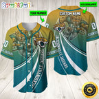 Personalized NFL Jacksonville Jaguars Baseball Jersey Mascot Art