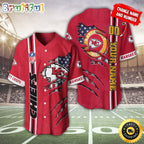 Personalized NFL Kansas City Chiefs Baseball Jersey America Flagy America Flag Athletic Style Jerseys