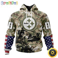 Personalized NFL Pittsburgh Steelers Hoodie Special Salute To Service Design 3D Hoodie Unisex Hoodie